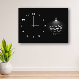 Motivational Black 2 Clock