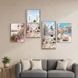 Holy Serenity" Watercolor Cafe Set